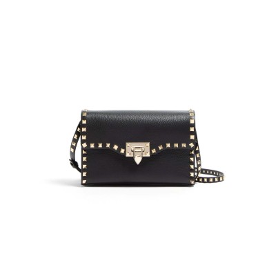 VALENTINO GARAVANI SMALL ROCKSTUD GRAINY CALFSKIN CROSSBODY BAG 7W2B0181VSF_0NO (22.5*15*6cm) VALENTINO GARAVANI SMALL ROCKSTUD GRAINY CALFSKIN CROSSBODY BAG 7W2B0181VSF_0NO (22.5*15*6cm)